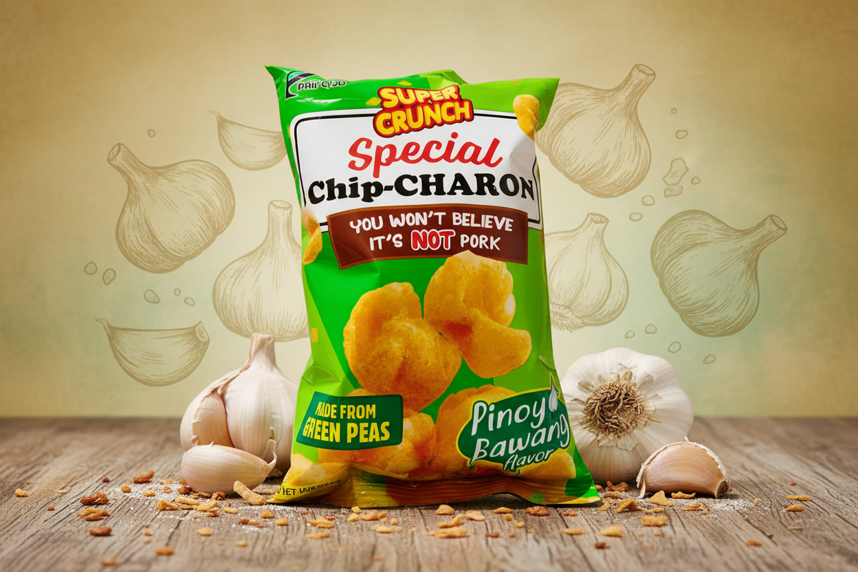 SUPER CRUNCH SPECIAL CHIP-CHARON PINOY BAWANG 90G (26/05/27)