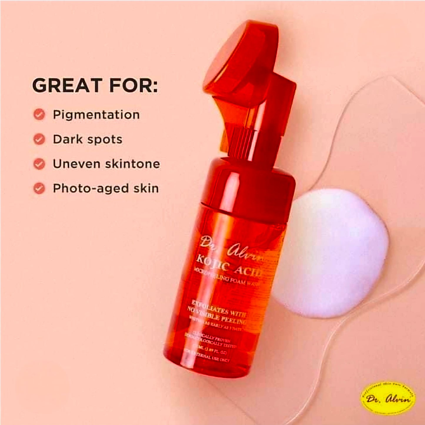 Dr.Alvin KOJIC ACID MICROPEELING Foam Wash 115ml