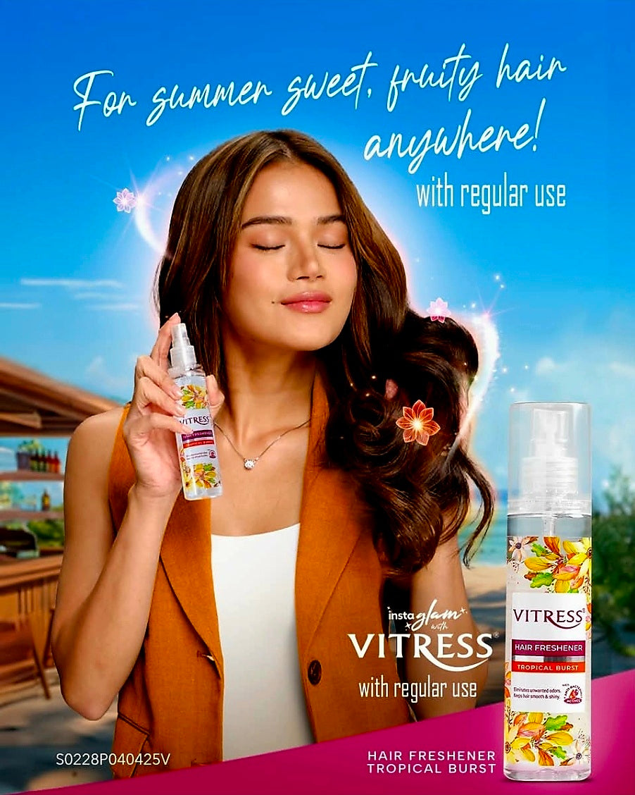 VITRESS Hair Freshener Spray TROPICAL BURST 100ml (Large Size)