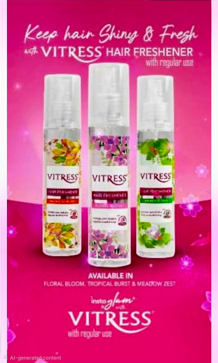 VITRESS Hair Freshener Spray TROPICAL BURST 100ml (Large Size)