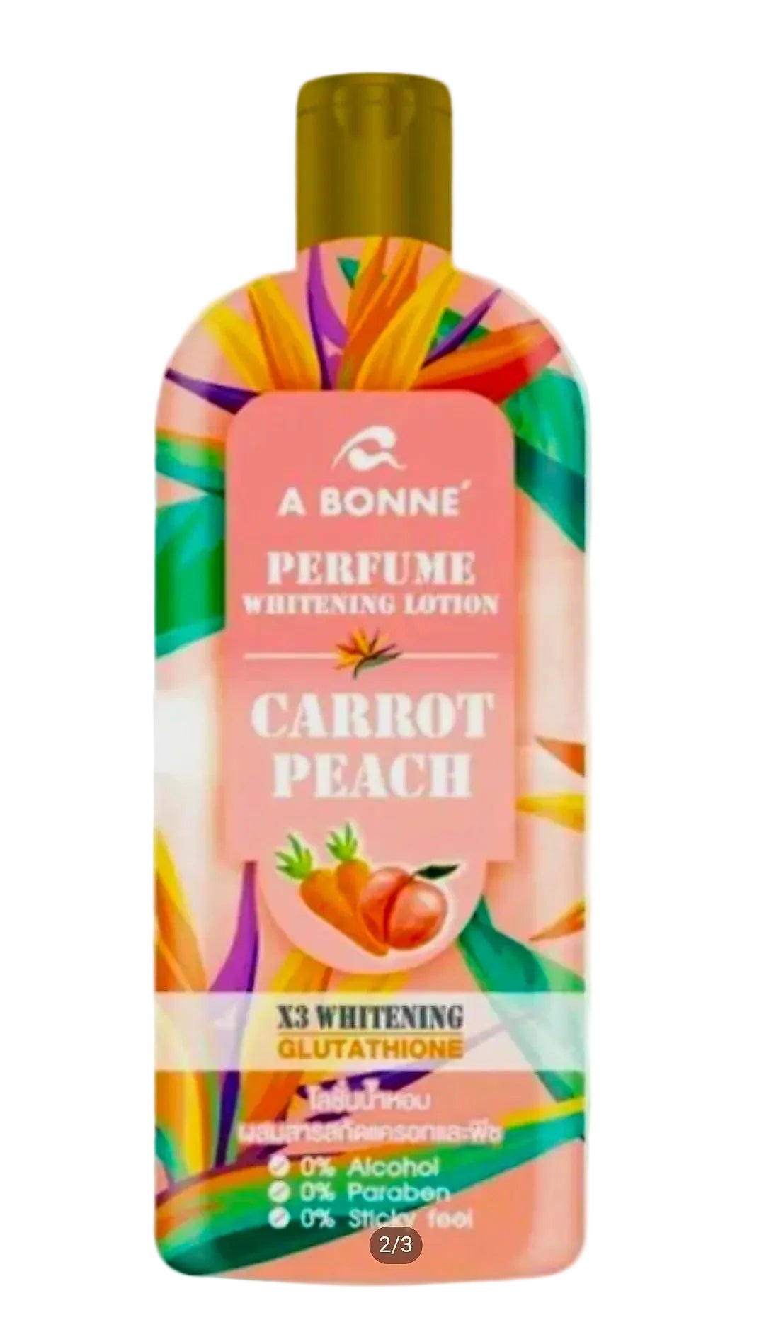 A BONNE' PERFUME WHITENING LOTION CARROT PEACH 300ML
