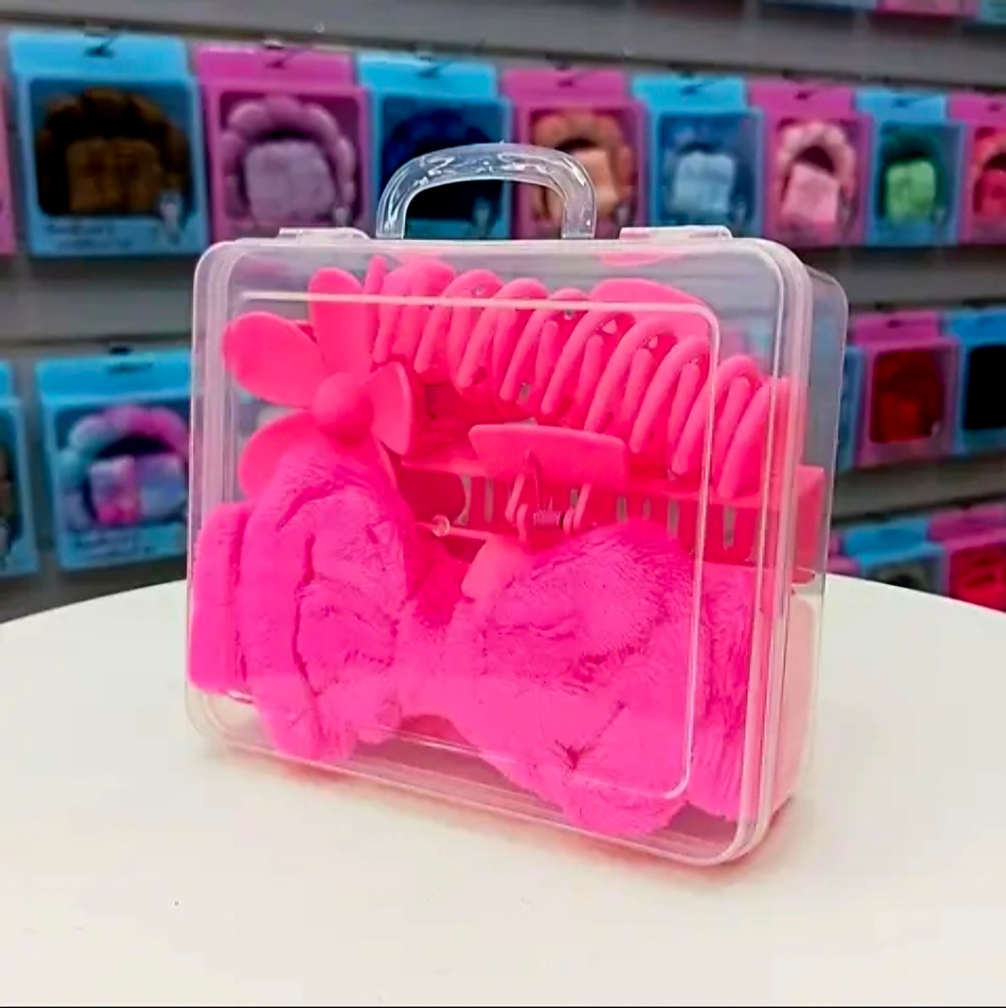 Complete Facial SPA ACCESSORIES SET in PP Packing Organizer (WATERMELON RED)