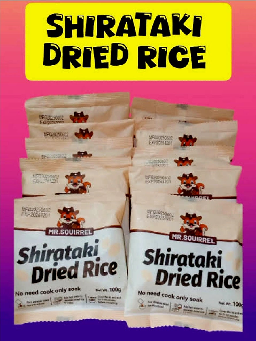 Mr.Squirrel SHIRATAKI DRIED RICE 100g (1-Serve Packet)