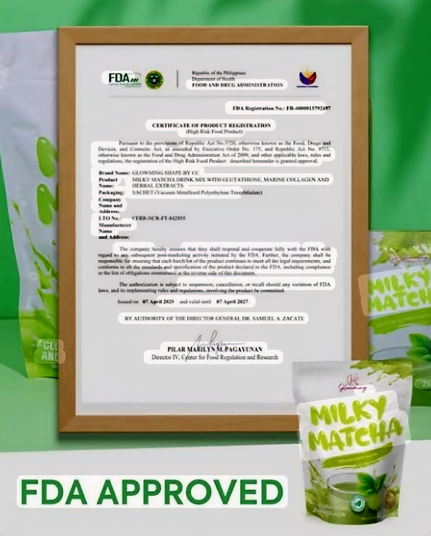 Glowming MILKY MATCHA 21g × 10 sachets APPETITE SUPPRESSANT DRINK
