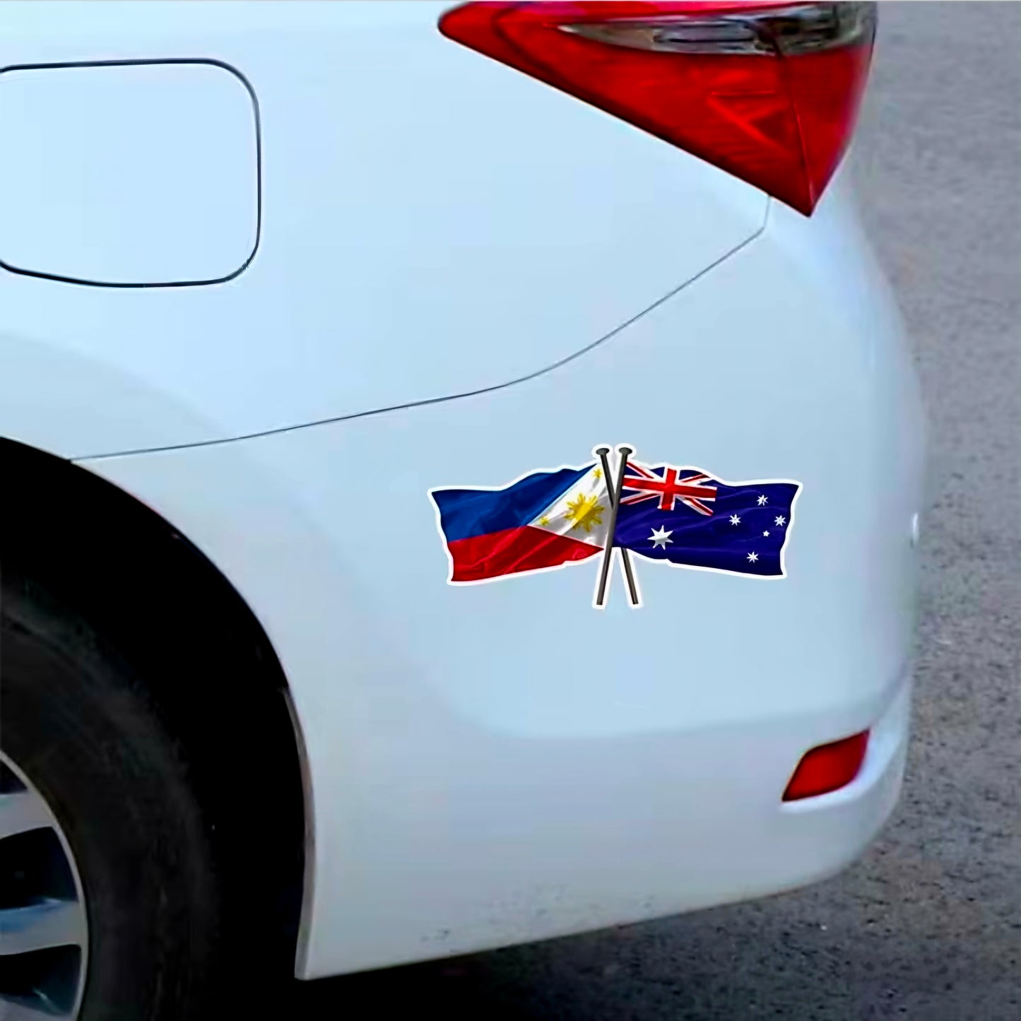 Philippines-Australia Flag Patriotic CAR DECAL/STICKER