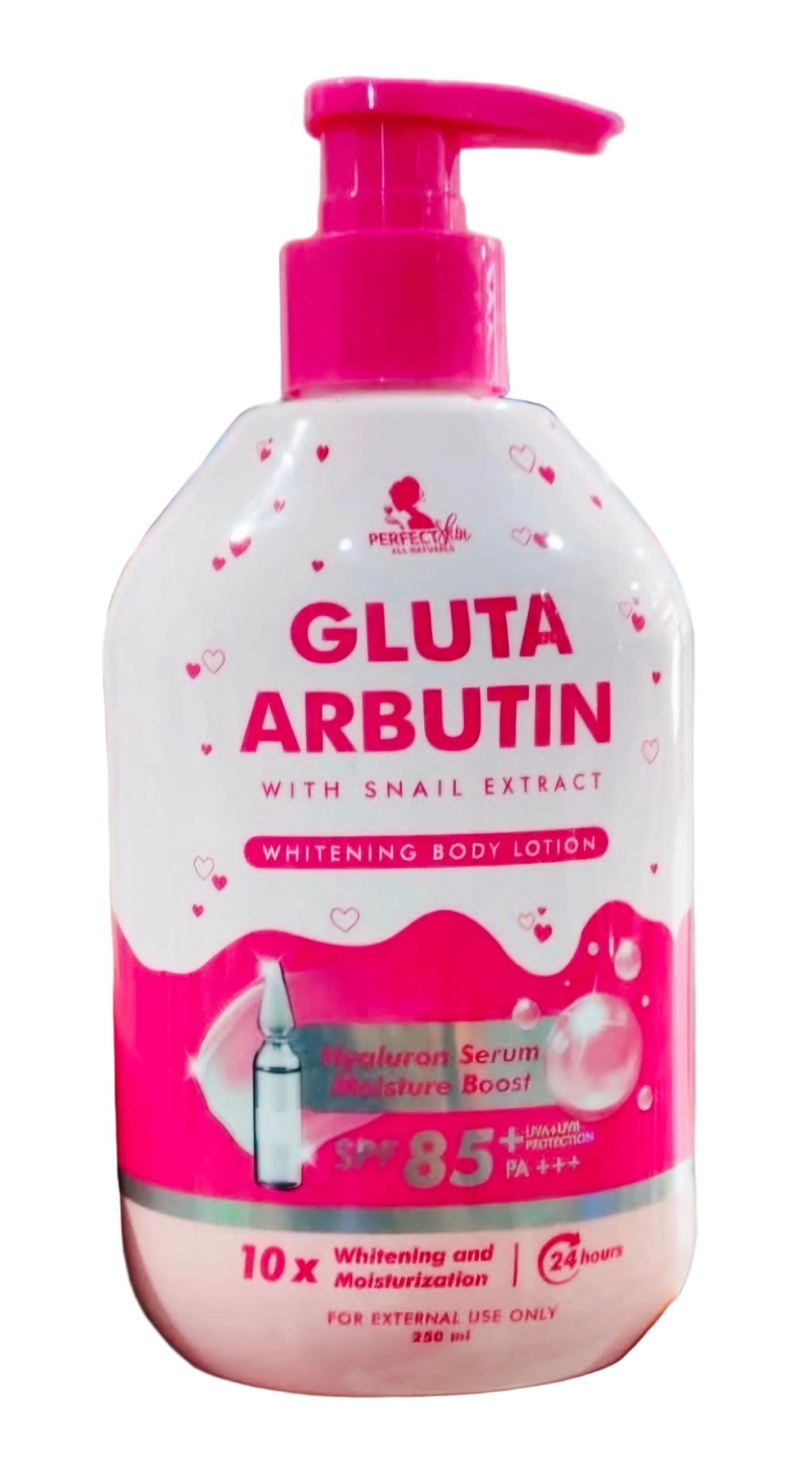 Perfect Skin GLUTA ARBUTIN with SNAIL EXTRACT Whitening Body Lotion SPF85 UVA/UVB PA+++ 250ml