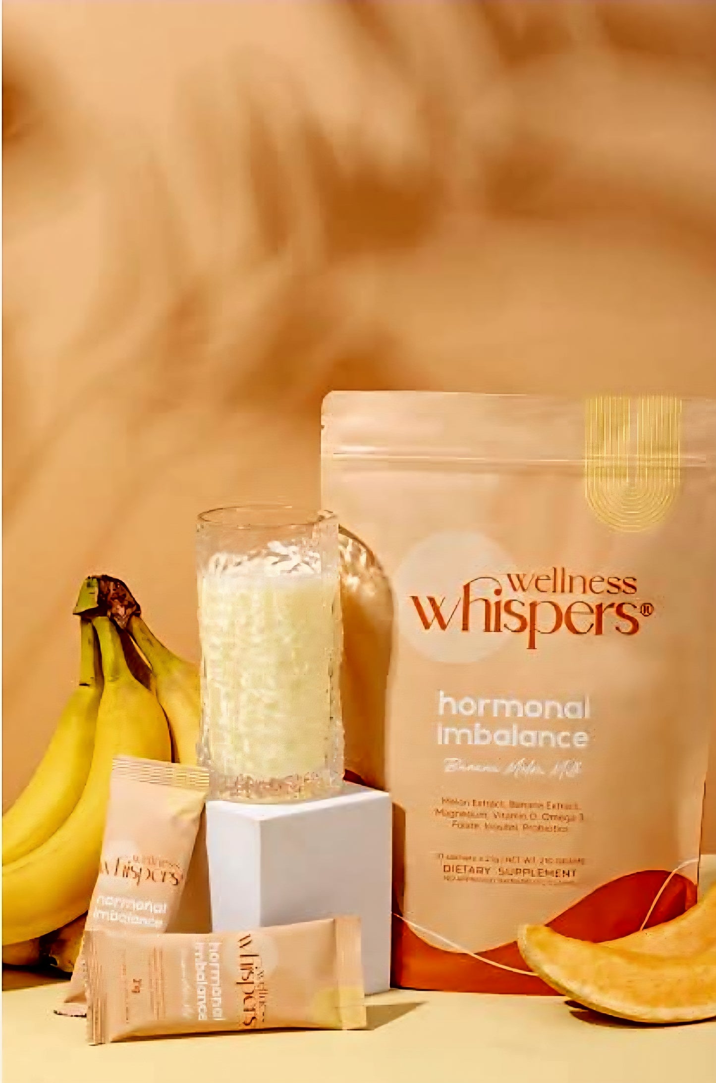 Wellness Whispers PCOS & PERIOD MANAGEMENT Dietary Supplement BANANA MELON MILK 21g×10 sachets