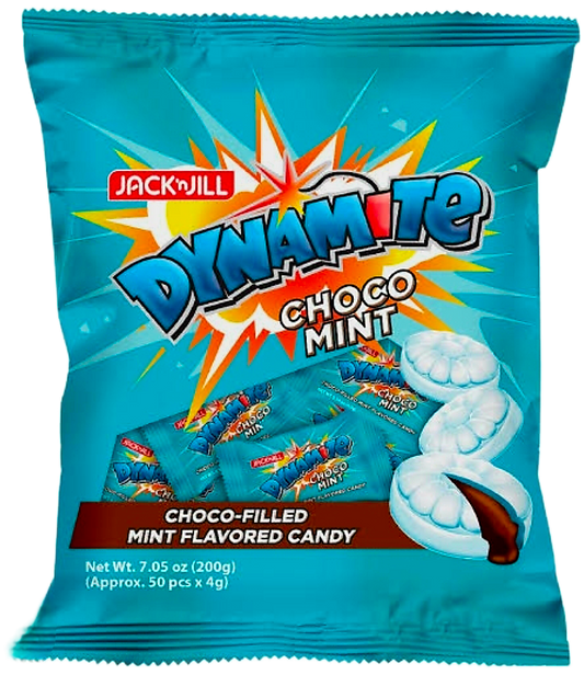 JACK&JILL DYNAMITE CHOCO-FILLED MINT CANDY 4G×50-PCS