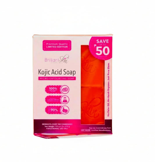 BRILLIANT SKIN KOJIC ACID SOAP TWINPACK 135G×2