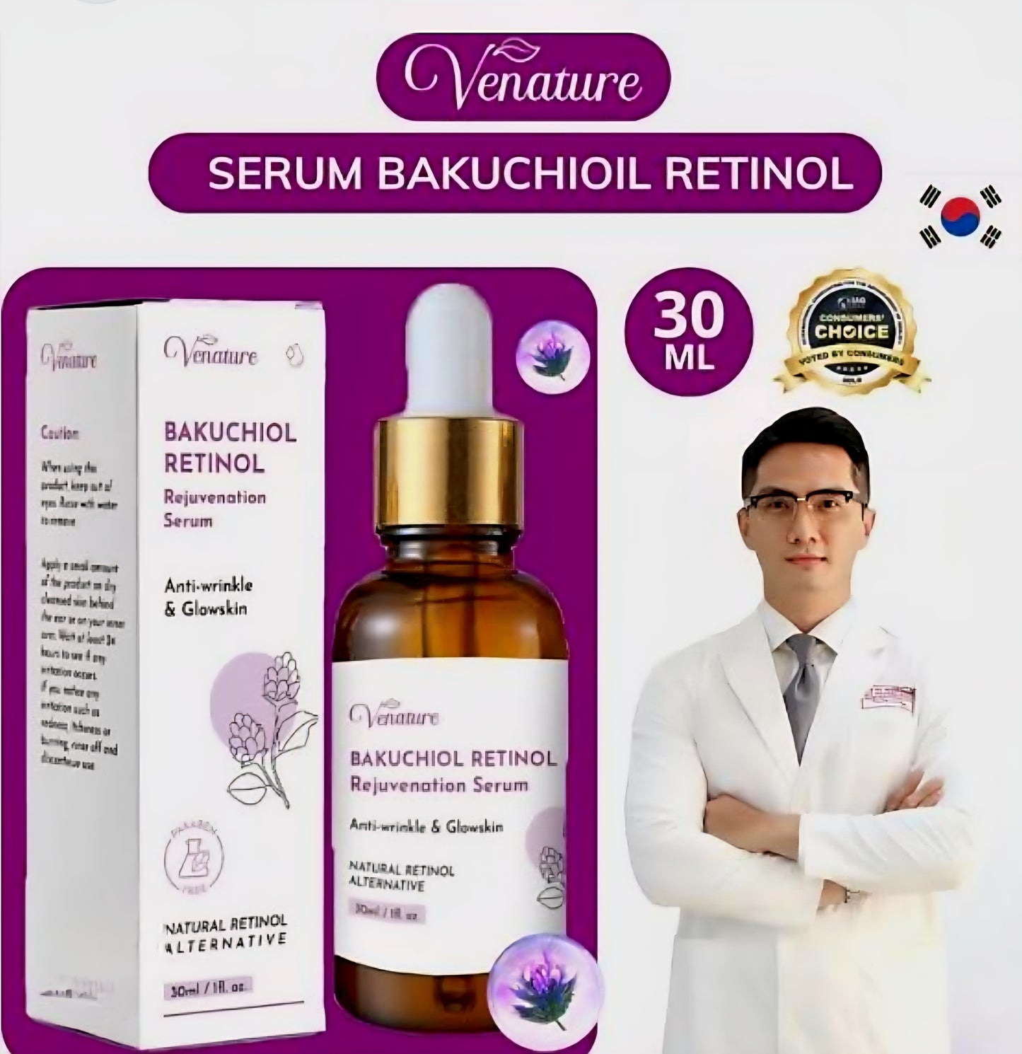 Venature BAKUCHIOL RETINOL Rejuvenation Serum 30ml