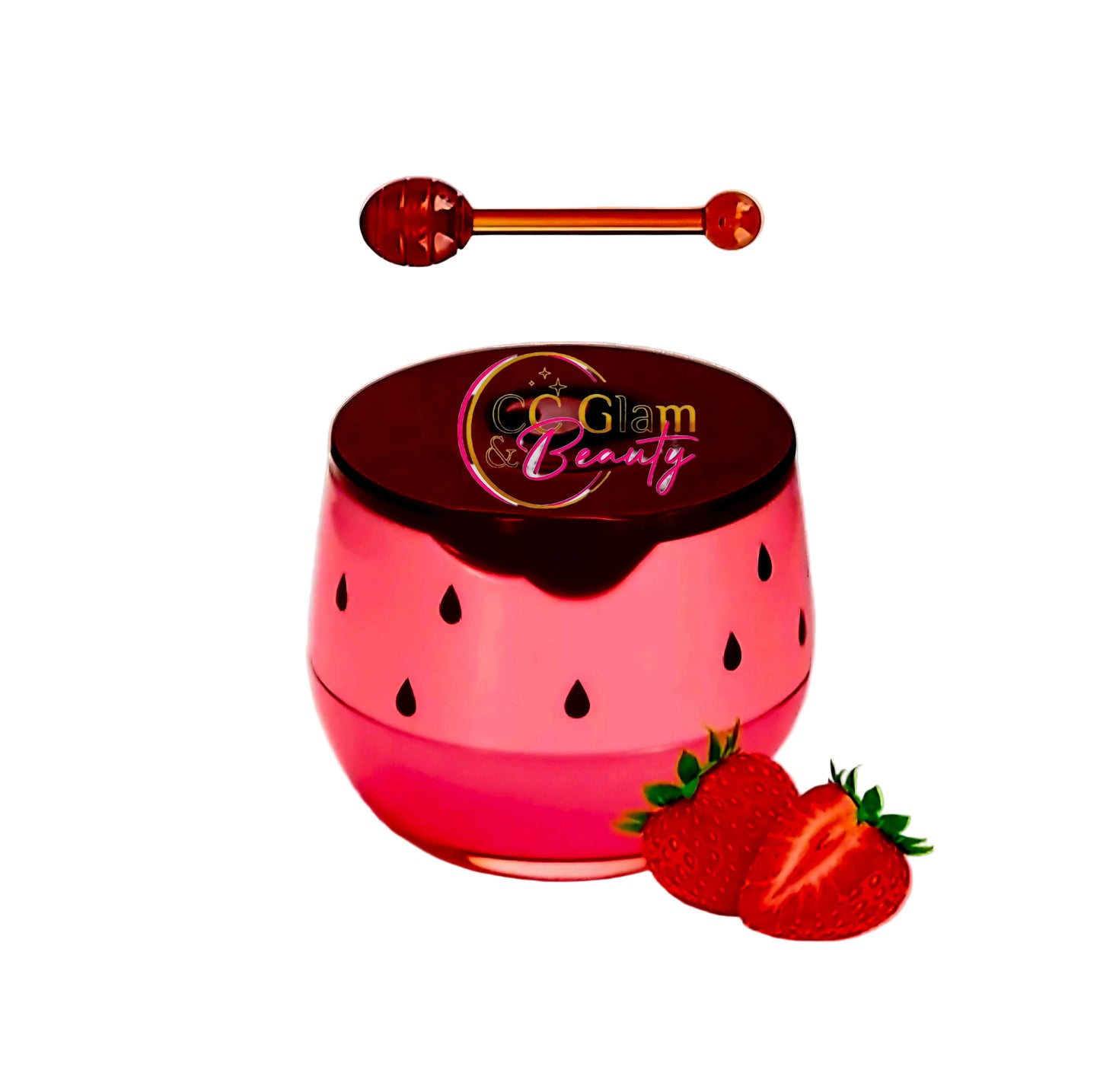 CC Glam & Beauty Propolis LIP MASK in HONEYPOT with Hygienic Lip Applicator 7g (STRAWBERRY)