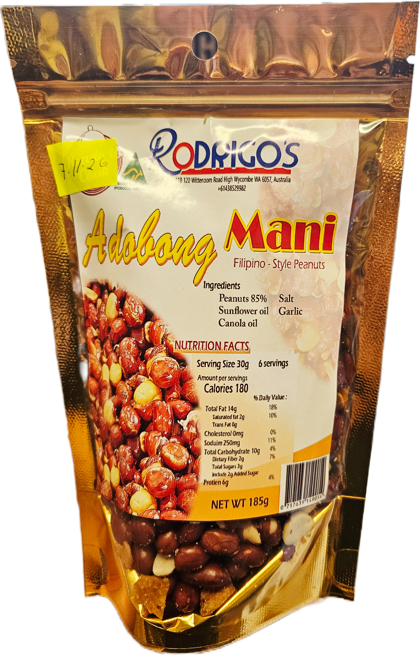 RODRIGO'S ADOBONG MANI 185G