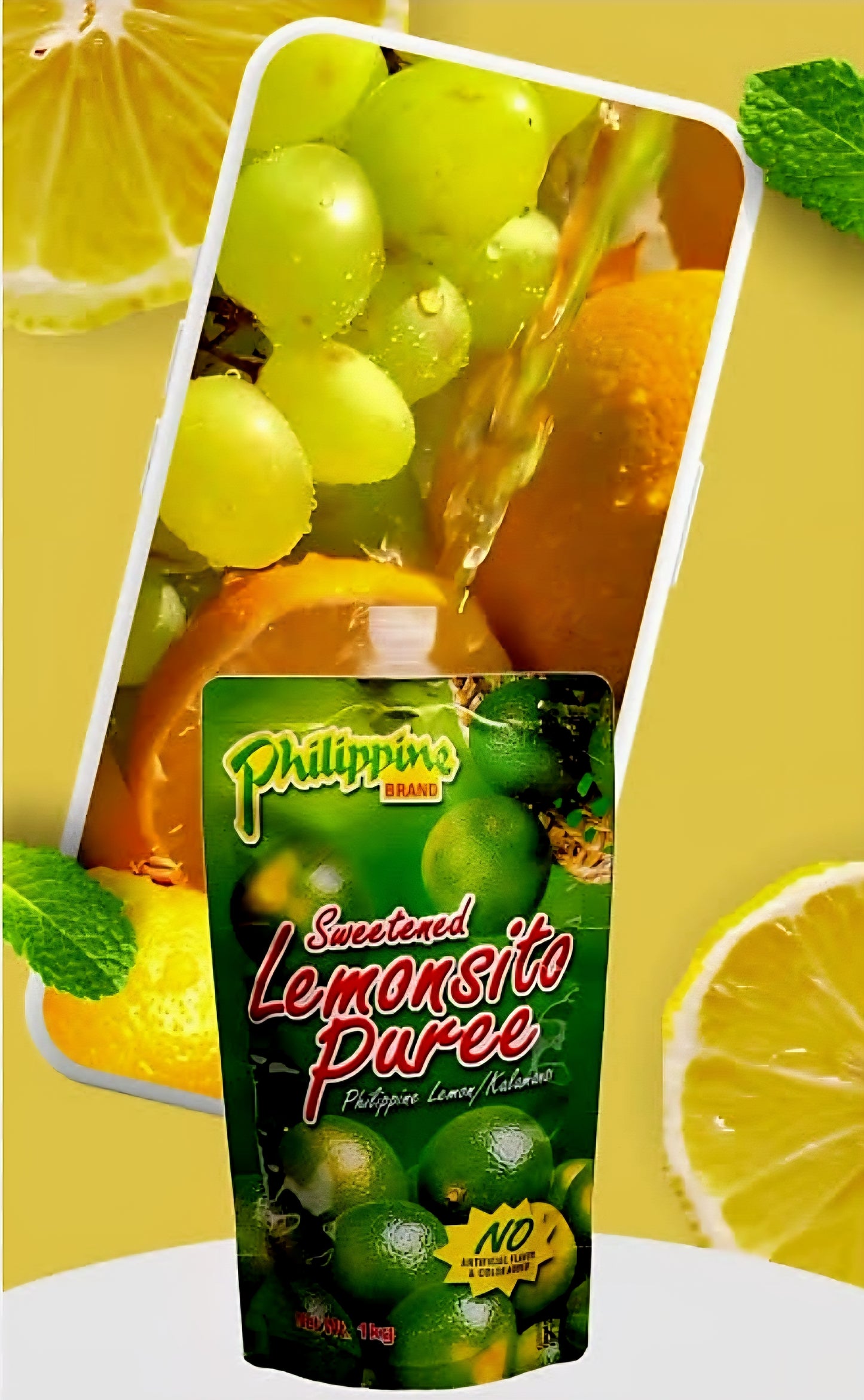 Philippine Brand Sweetened LEMONSITO PUREE 1-kilo Resealable Pouch