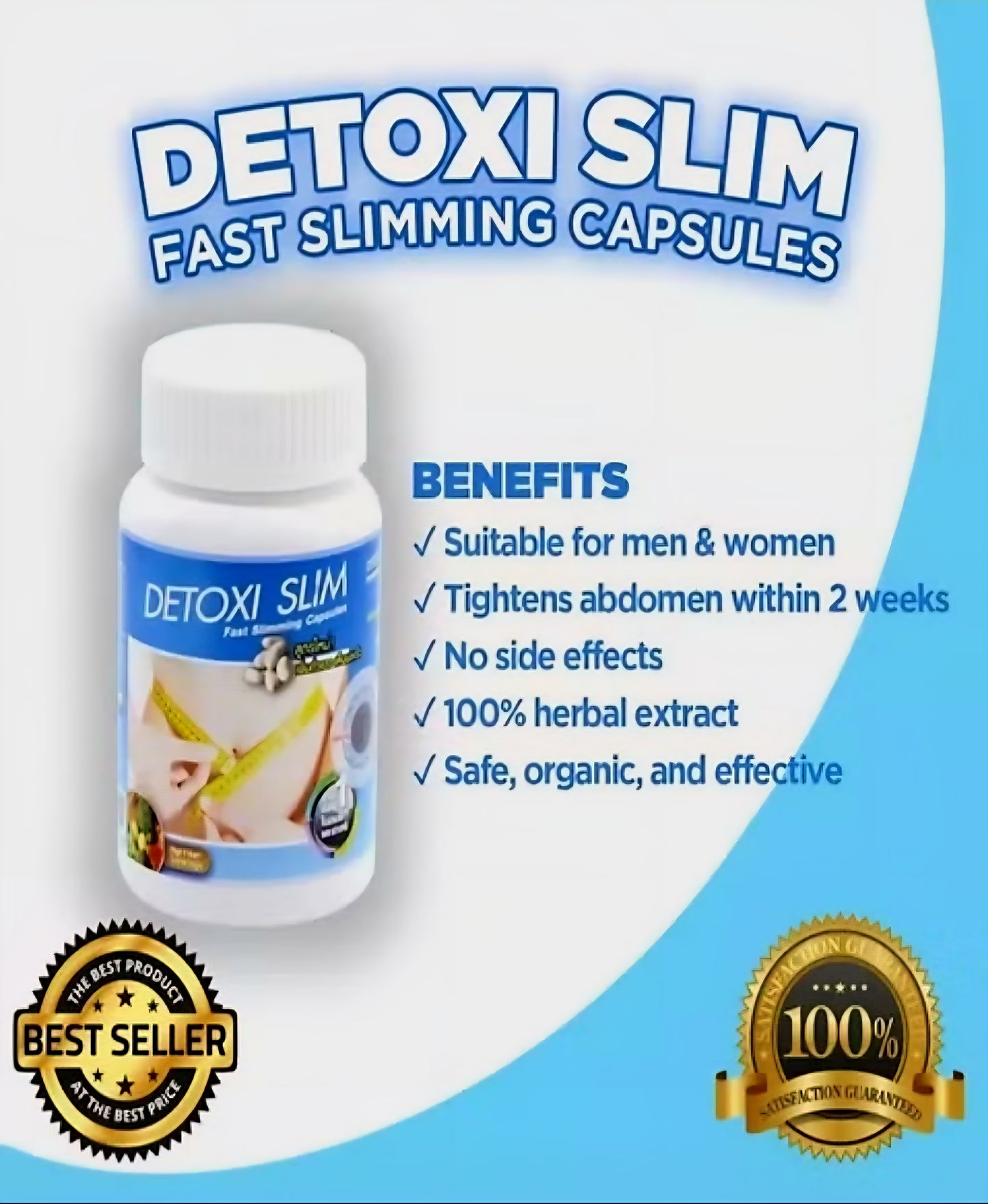 DETOXI SLIM Fast Slimming Capsules 30caps