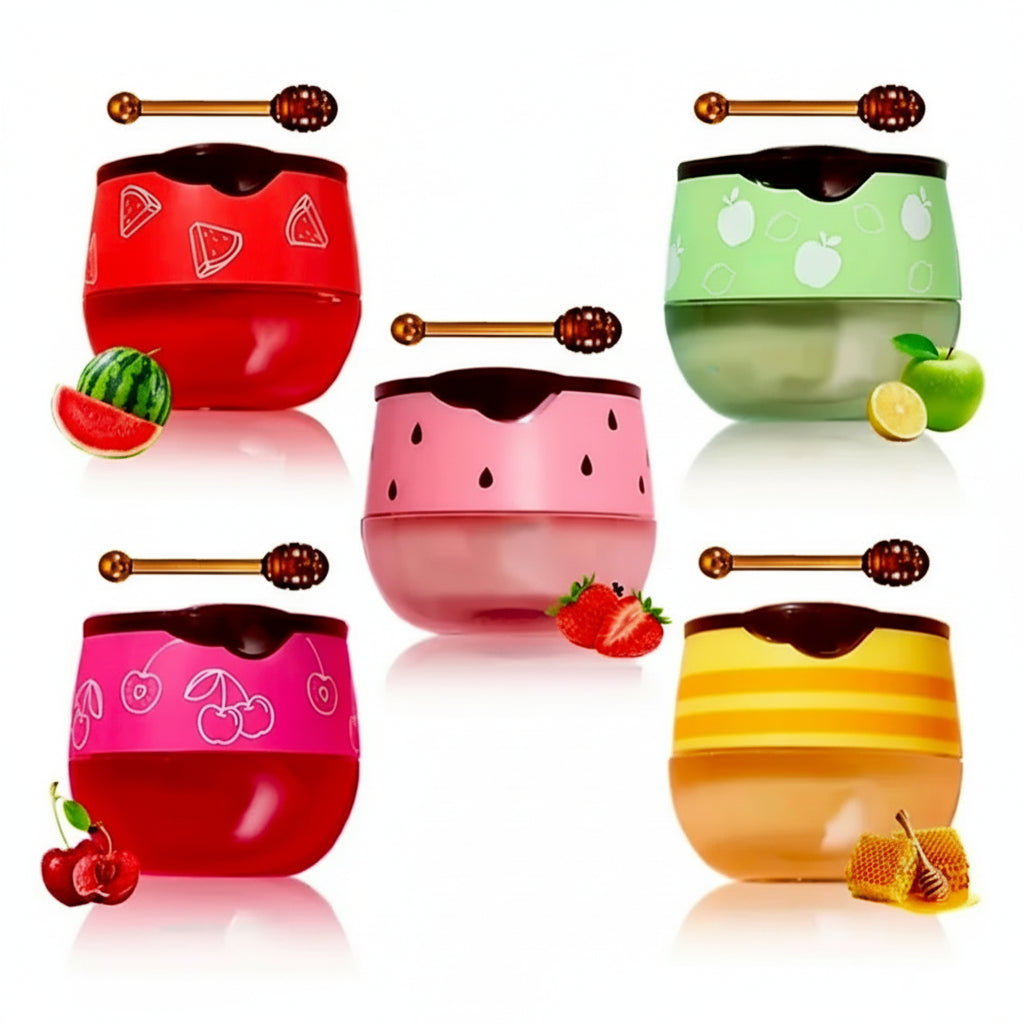 CC Glam & Beauty (CHERRY) Propolis Beewax LIP MASK in HONEYPOT with Hygienic Lip Applicator 5g