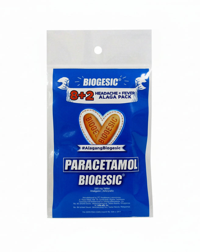 BIOGESIC Paracetamol 8+2 Travel Pack