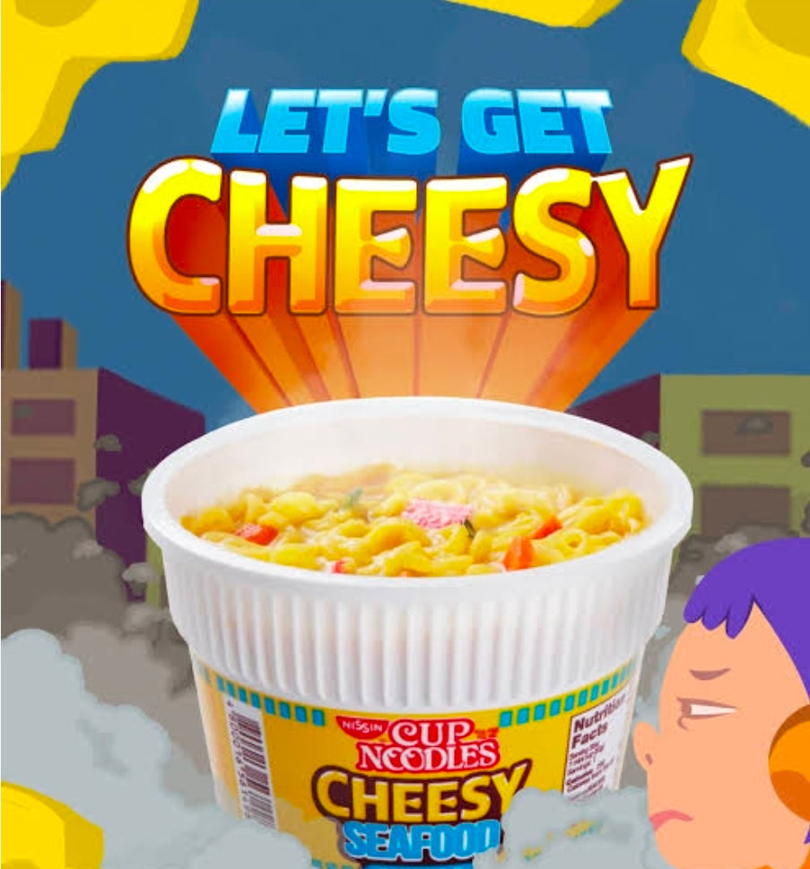 NISSIN MINI CUP CHEESY SEAFOOD INSTANT NOODLES 50G