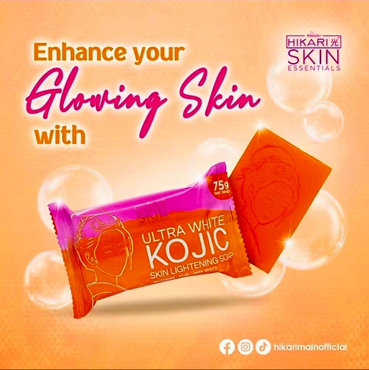 Hikari Essentials ULTRA WHITE KOJIC Skin Lightening Soap 75g