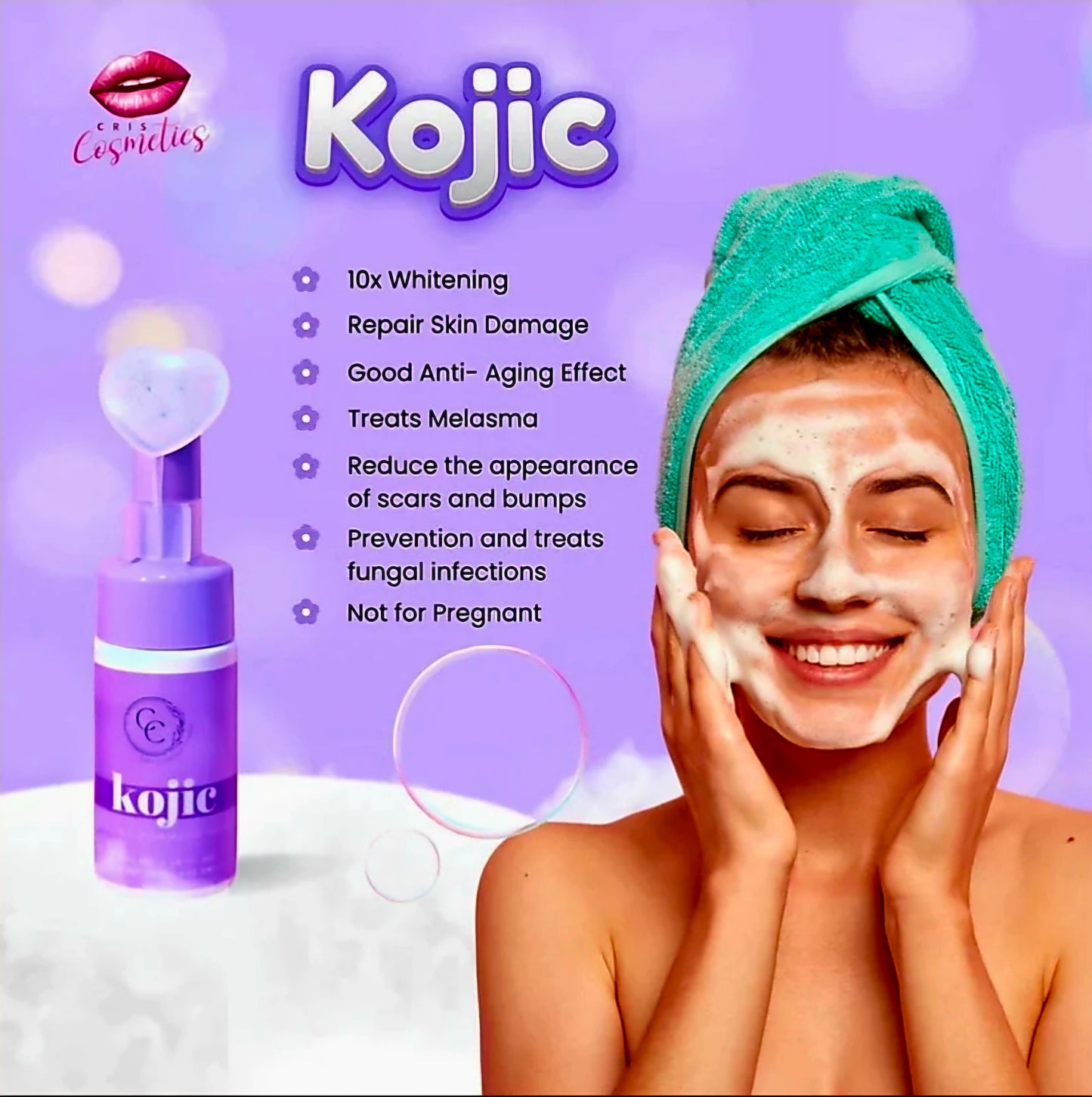 CC Glam & Beauty KOJIC Facial Foaming Wash 100ml