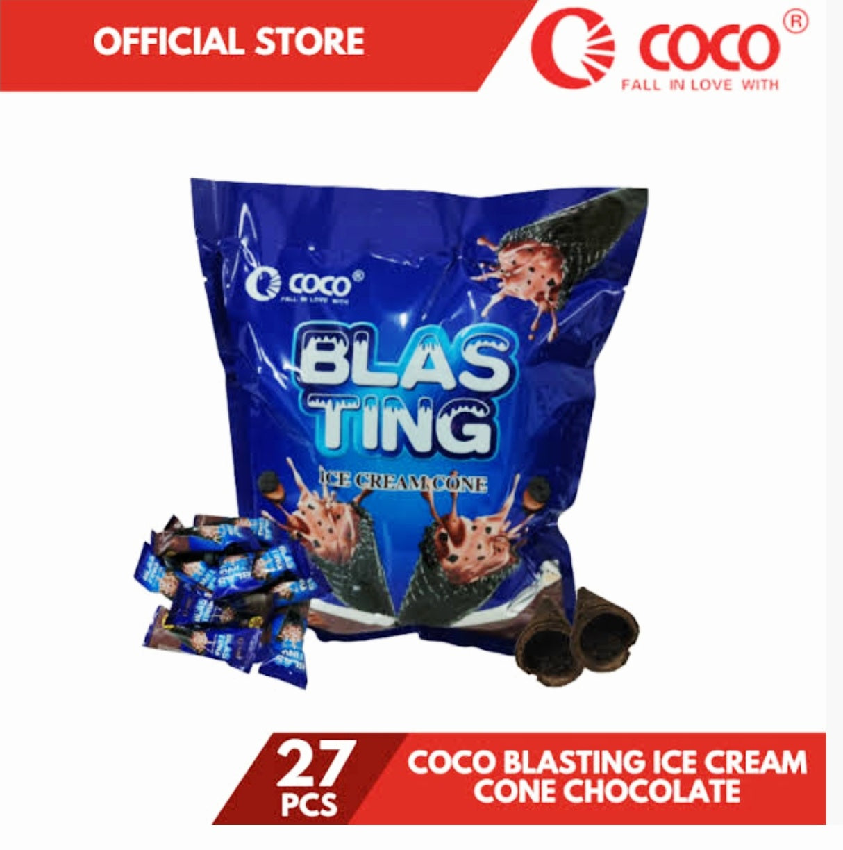 Coco BLAS TING Ice Cream Cone Chocolate 108g