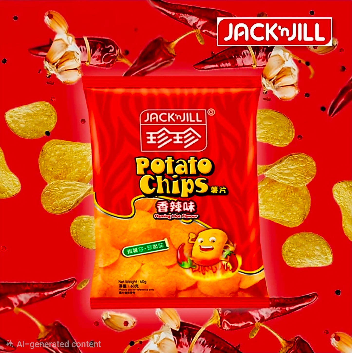 JACK&JILL POTATO CHIPS FLAMING HOT 120G (25/04/27)