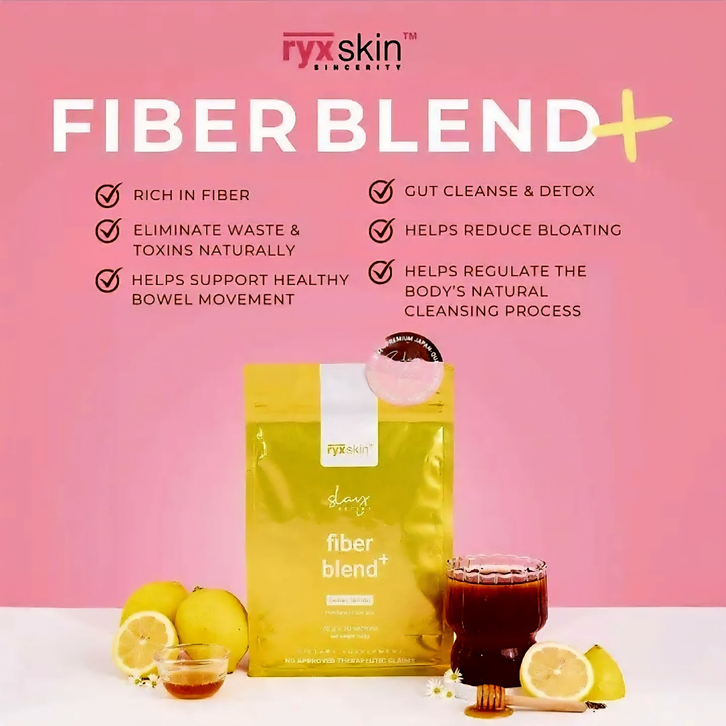 RYXSKIN Fiber Blend+ HONEY LEMON Fiber Drink 20g×10sachet