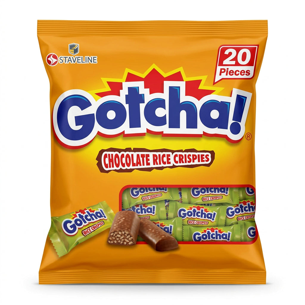GOTCHA CHOCOLATE RICE CRISPIES 20-PCS PACK