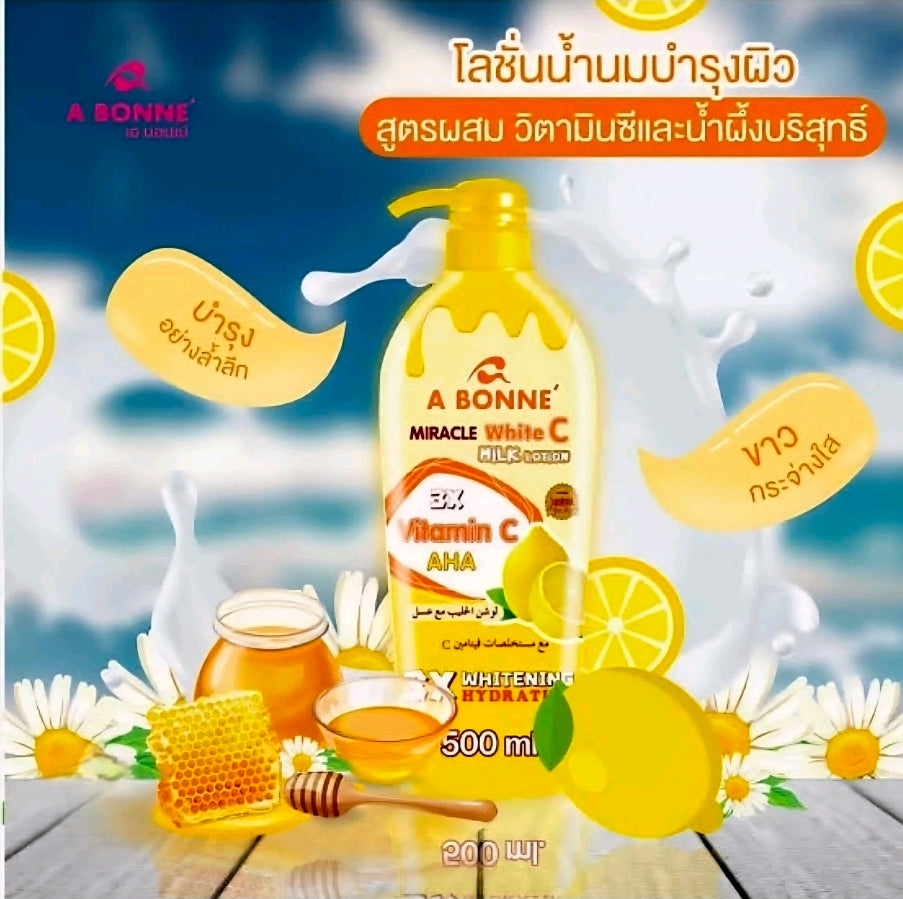 A BONNE' Miracle White C Milk Lotion 3X VITA-C AHA 500ml