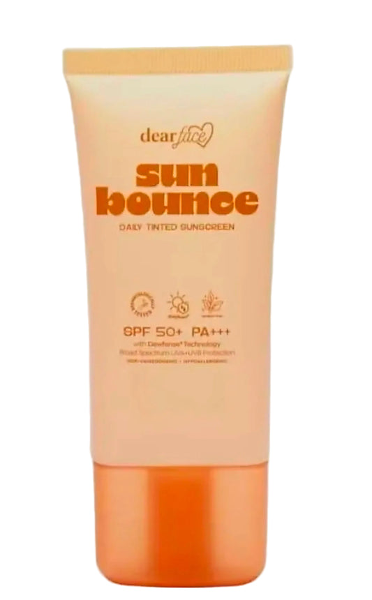 DearFace SUN BOUNCE Daily Tinted Suncreen 50ml TUBE SPF50 PA+++ UVA/UVB Protection