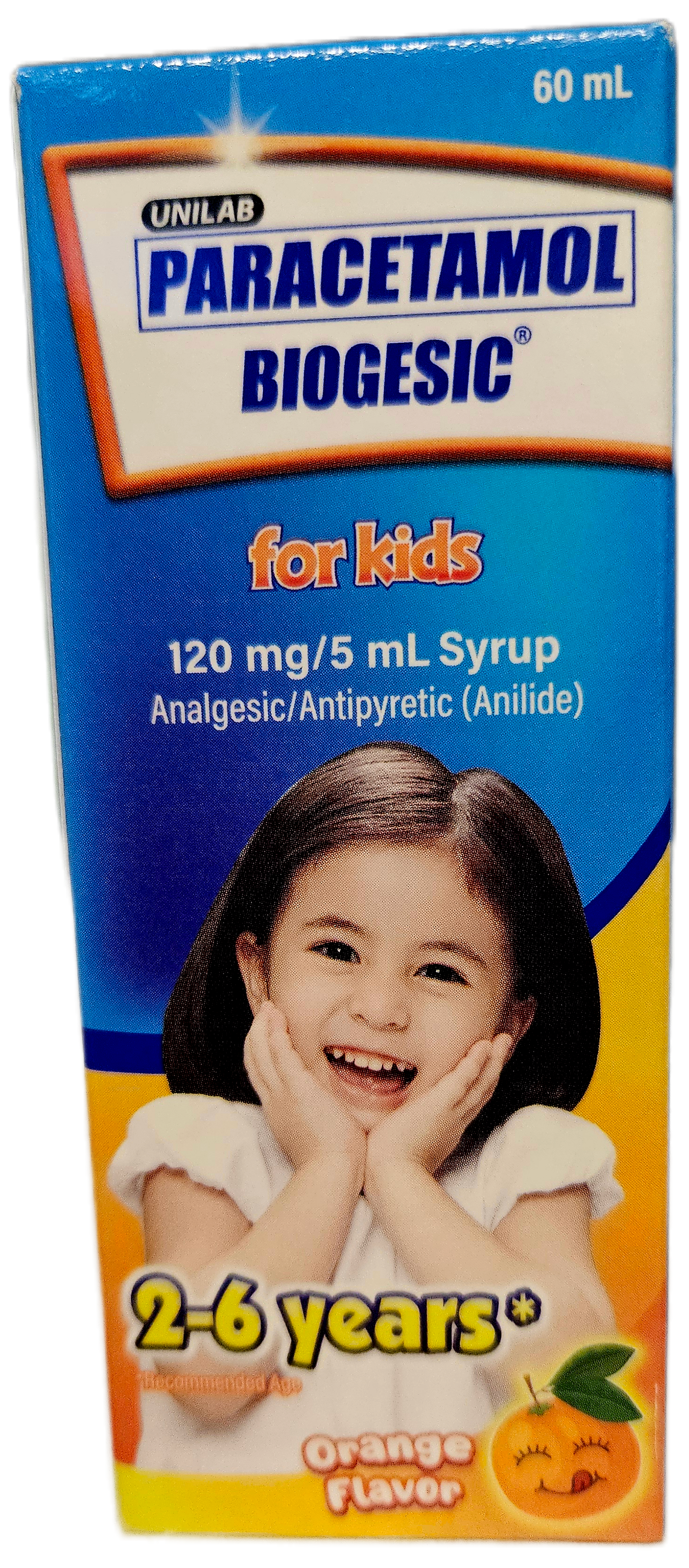 BIOGESIC SYRUP FOR KIDS ORANGE FLAVOR 60ML (2-6 YRS OLD)