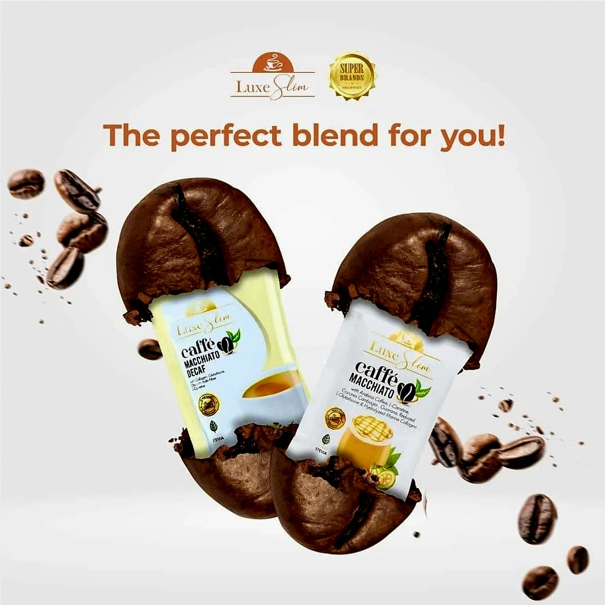 Luxe Slim CAFFE MACCHIATO DECAF Herbal Coffee Drink 21g×8sachets