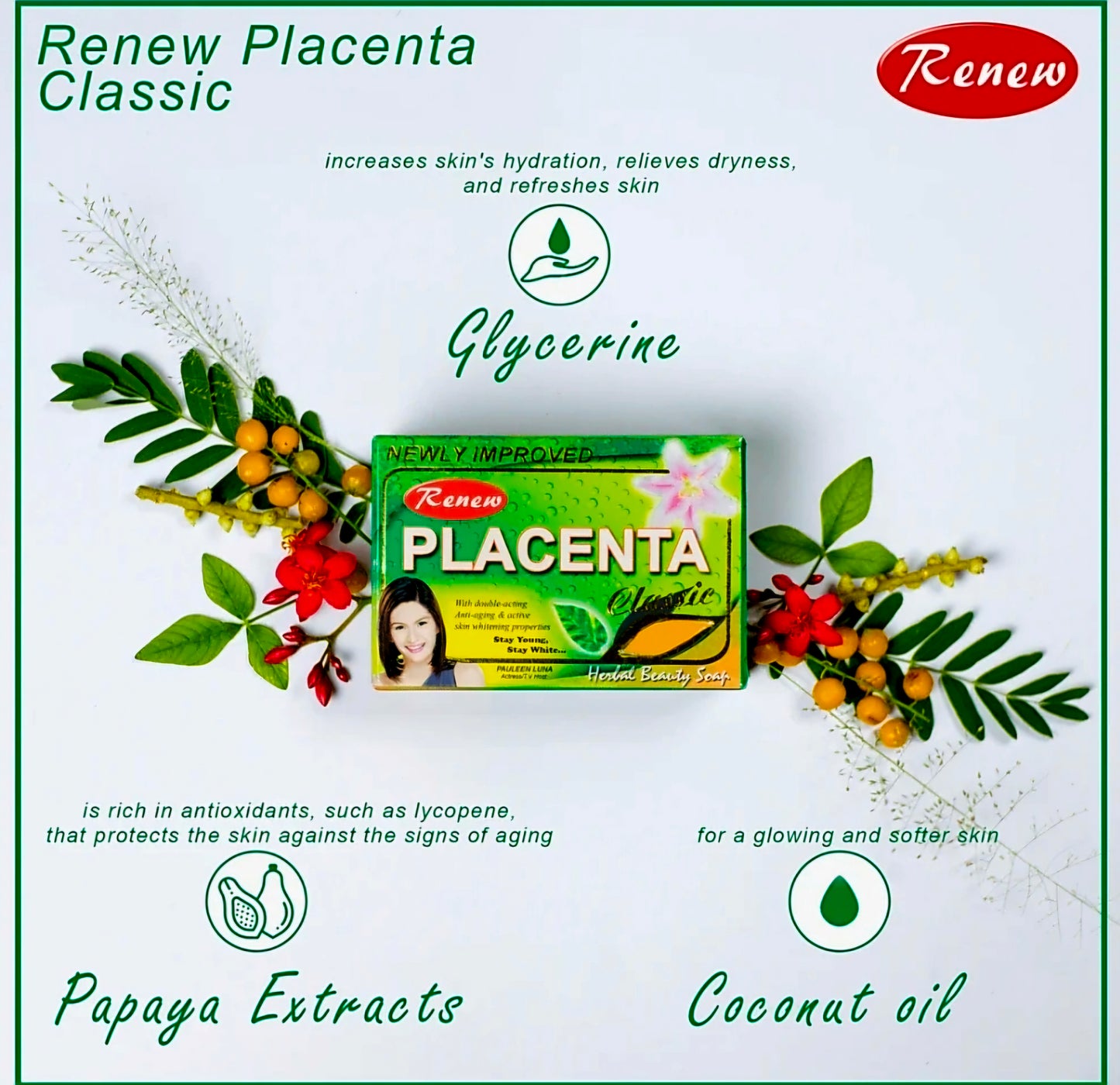 Renew PLACENTA CLASSIC Herbal Beauty Soap 135g