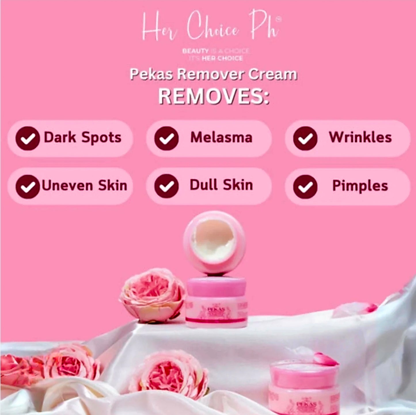 HER CHOICE PH Pekas Remover Cream 50g