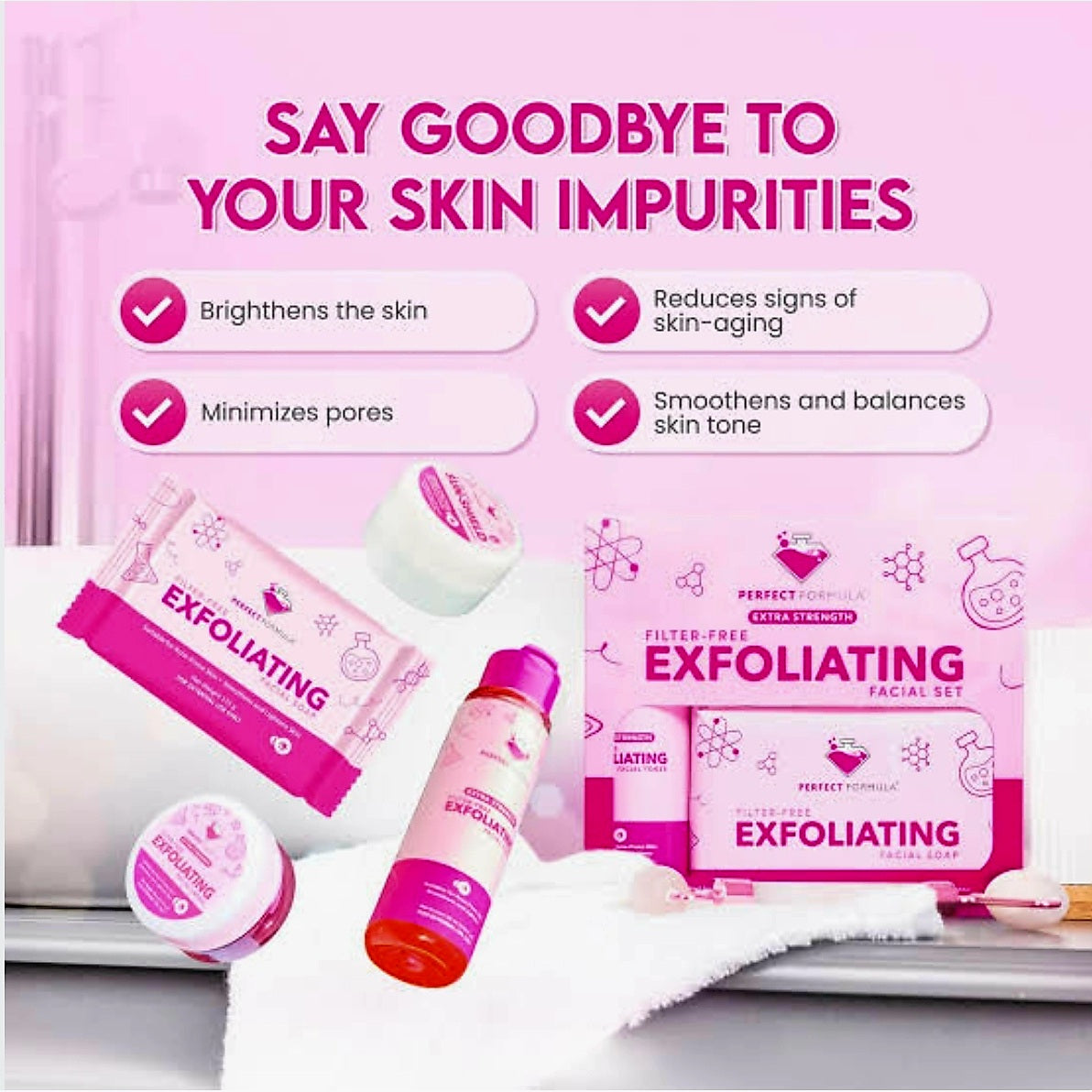 Brilliant Skin PERFECT FORMULA Filter-Free EXTRA STRENGTH Exfoliating Set (NEW PACKAGING)