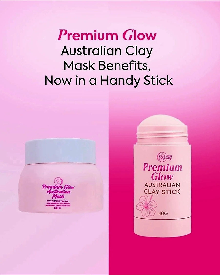 Premium Glow AUSTRALIAN CLAY STICK by CC Glam & Beauty 40g