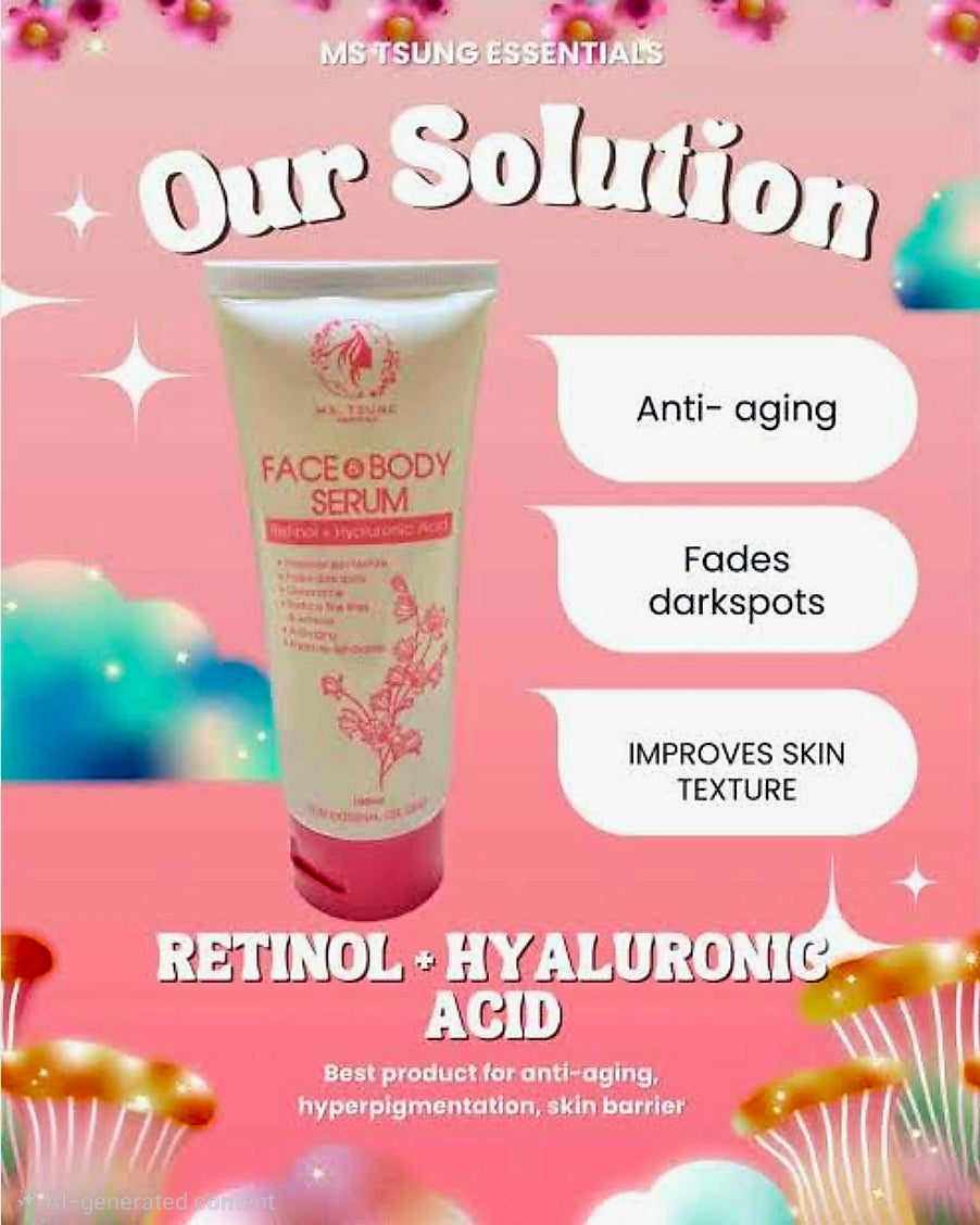 MS.TSUNG Face & Body Serum Retinol +Hyaluronic Acid 100ml