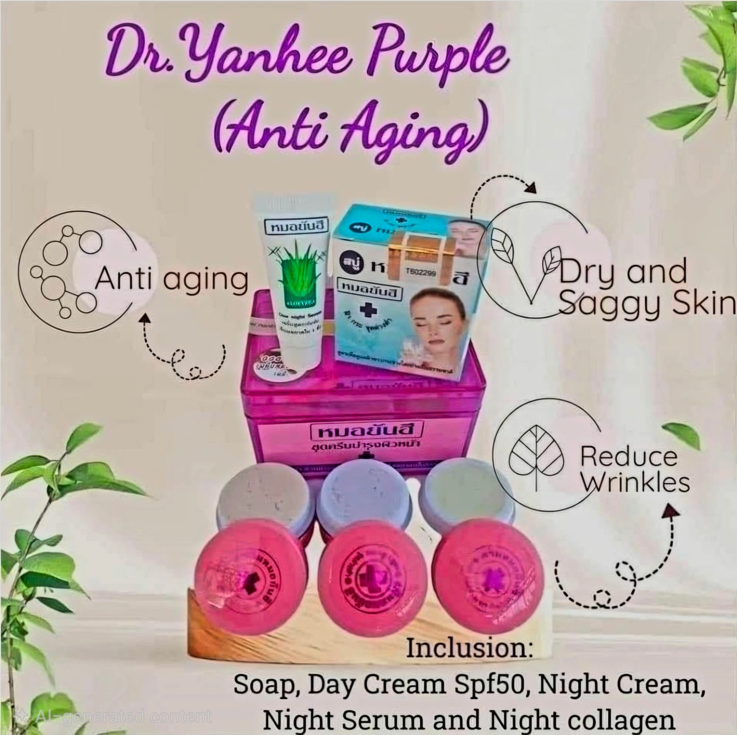 Dr.Yanhee Facial Set ANTI-AGING (PURPLE) AUTHENTIC THAILAND