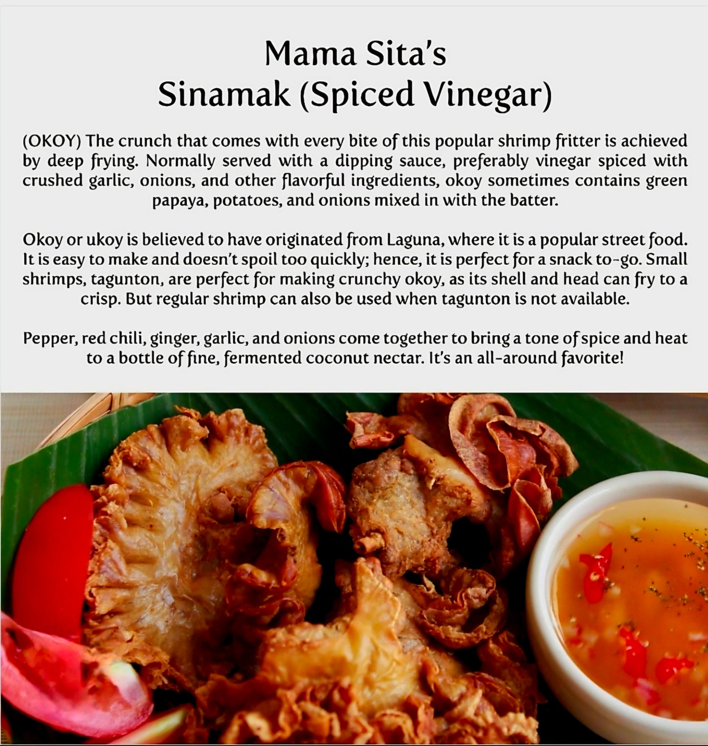 Mama Sita's SINAMAK (Spiced Vinegar) 350ml