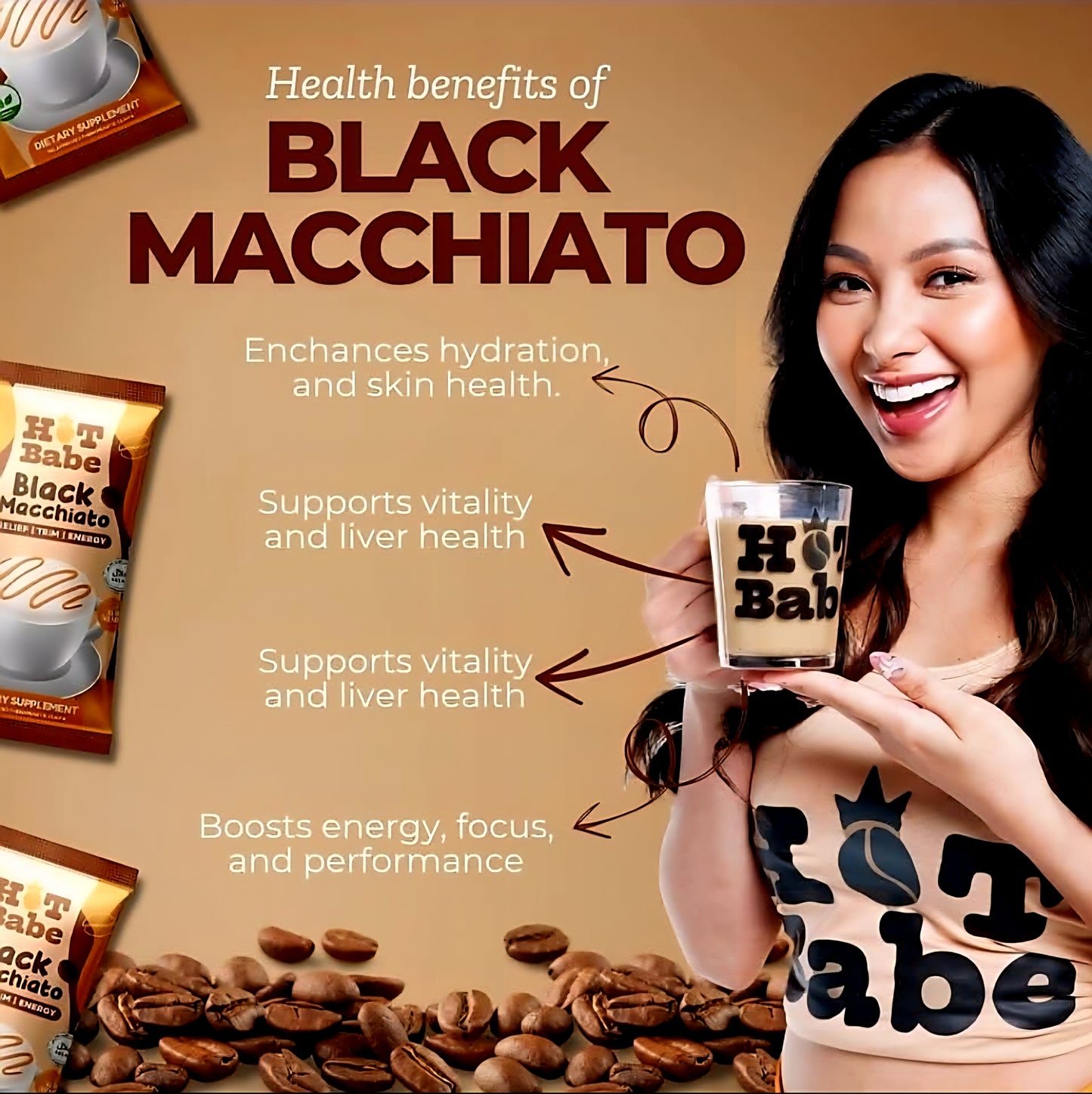 Hot Babe BLACK MACCHIATO 18g×10sachets