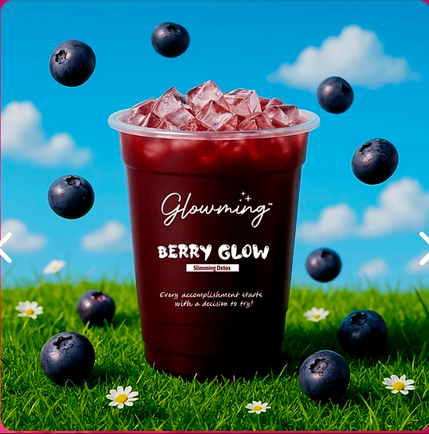 Glowming BERRY GLOW Acai Berry Glutathione & Collagen Drink 20g×10sachets