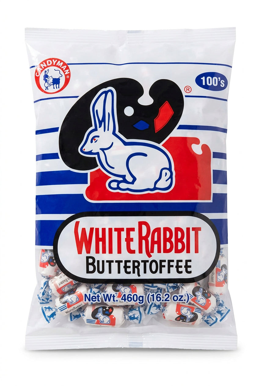WHITE RABBIT BUTTERTOFFEE CANDY 50-PIECES PACK (02/01/28)