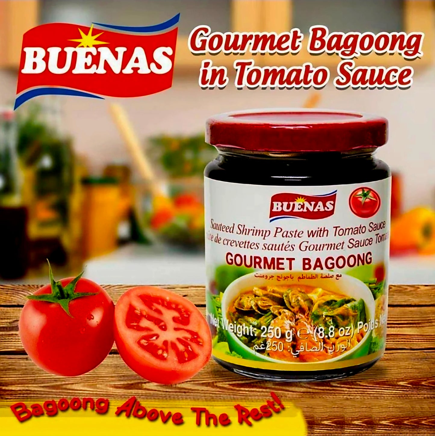BUENAS GOURMET BAGOONG WITH TOMATO 250G