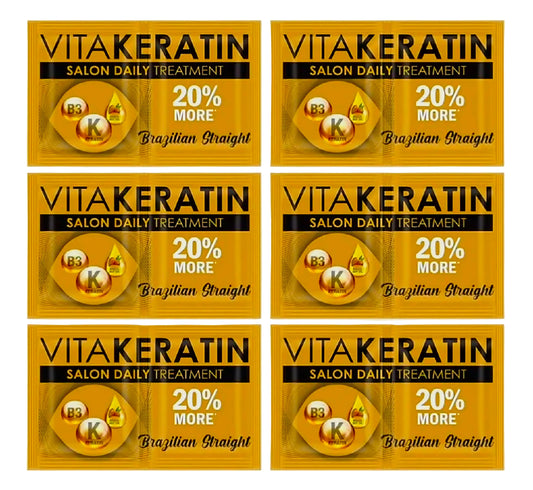 💲‼️EOFY-SALE‼️💲VITAKERATIN BRAZILIAN STRAIGHT 24ML×6 SACHET