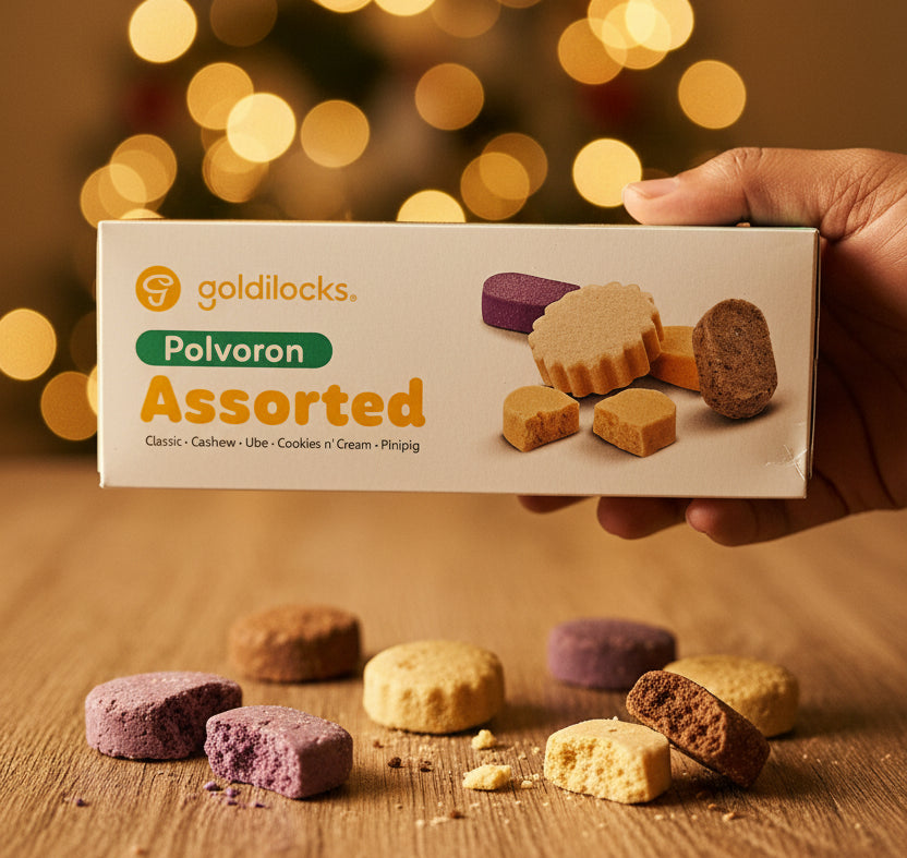 GOLDILOCKS ASSORTED POLVORON 462G (30-PIECES) FAMILY SHARE PACK
