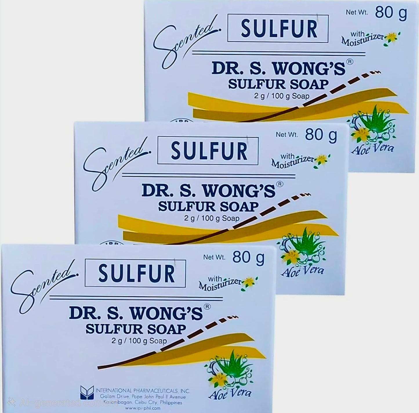 DR. S. WONG SULFUR SOAP 80G (SCENTED WITH ALOE VERA)