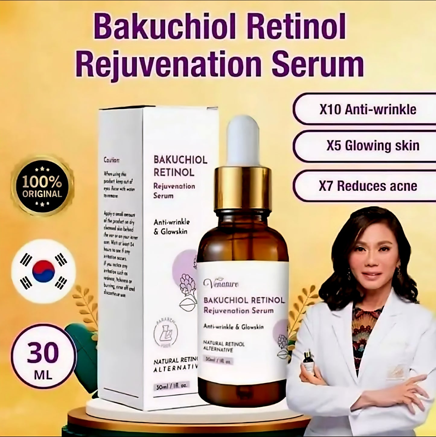 Venature BAKUCHIOL RETINOL Rejuvenation Serum 30ml