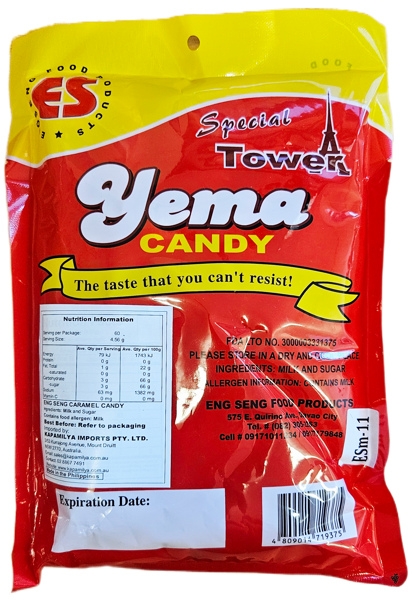 ES SPECIAL TOWER YEMA CANDY 275G (60-PCS)