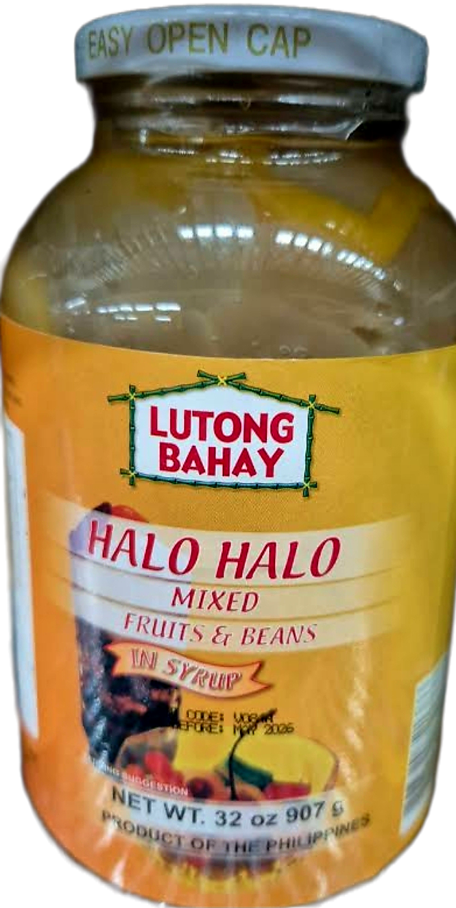 Lutong Bahay HALO HALO MIXED Fruits & Beans in Syrup 907g JUMBO JAR