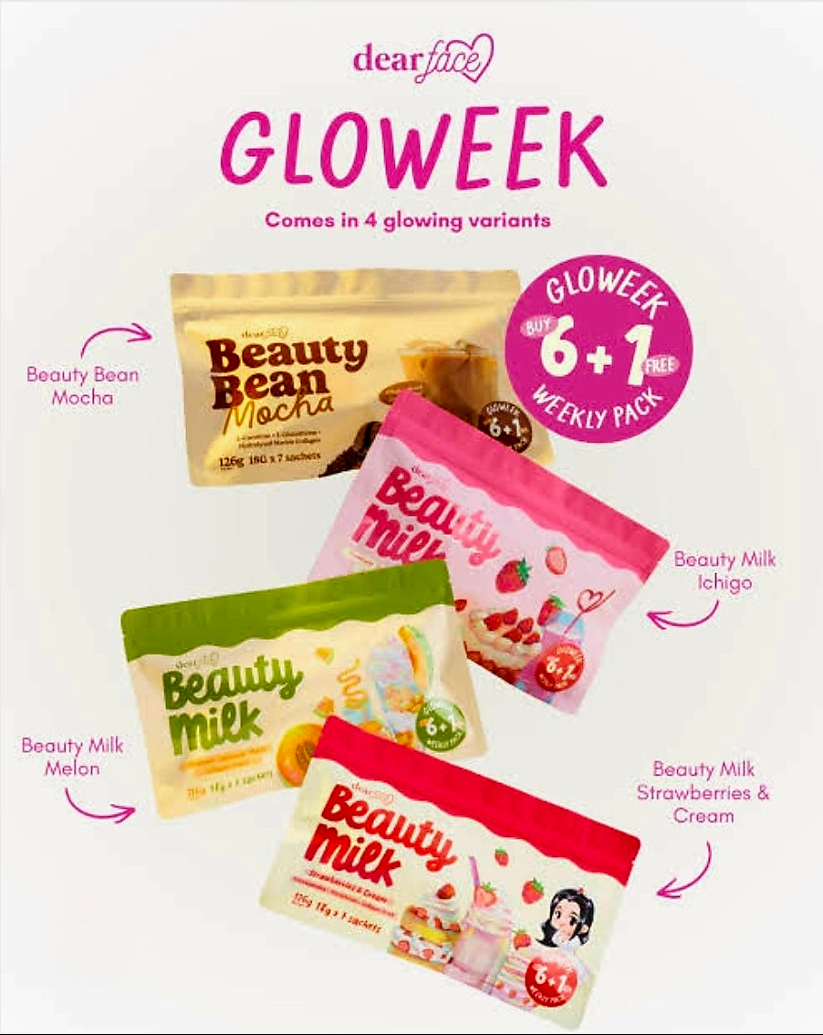 DearFace BEAUTY BEAN MOCHA Gloweek Weekly Pack