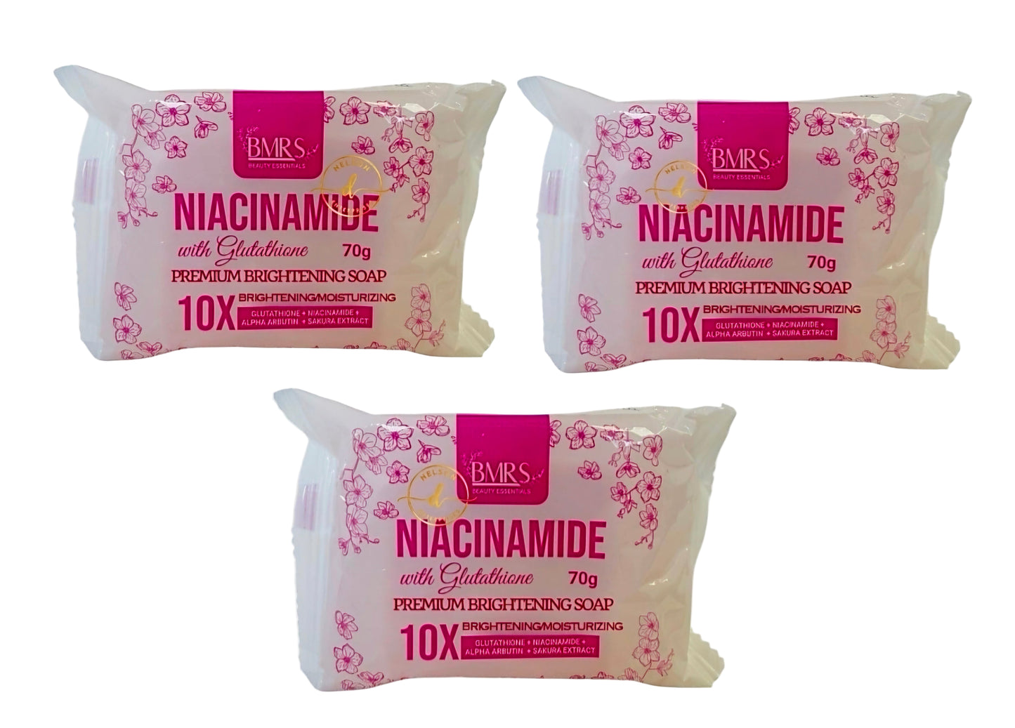 BMRS Niacinamide with Glutathione Premium Whitening Soap 70g